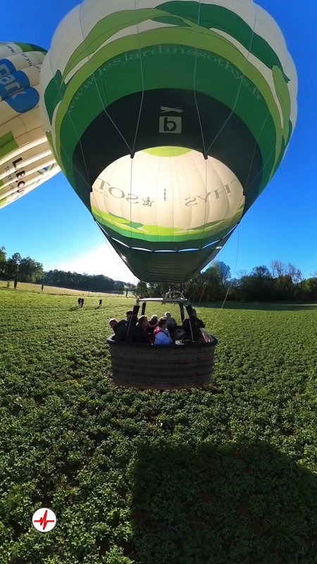 Vol en Montgolfière près de Brive -  Baptême à Collonges-la-Rouge